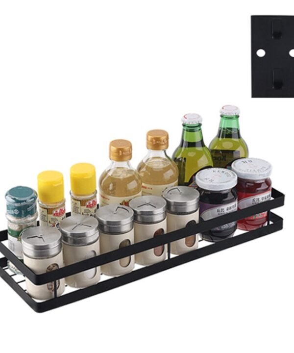Stainless Steel Wall-mounted Kitchen Rack Hanging Seasoning Holder, Seasoning Holder