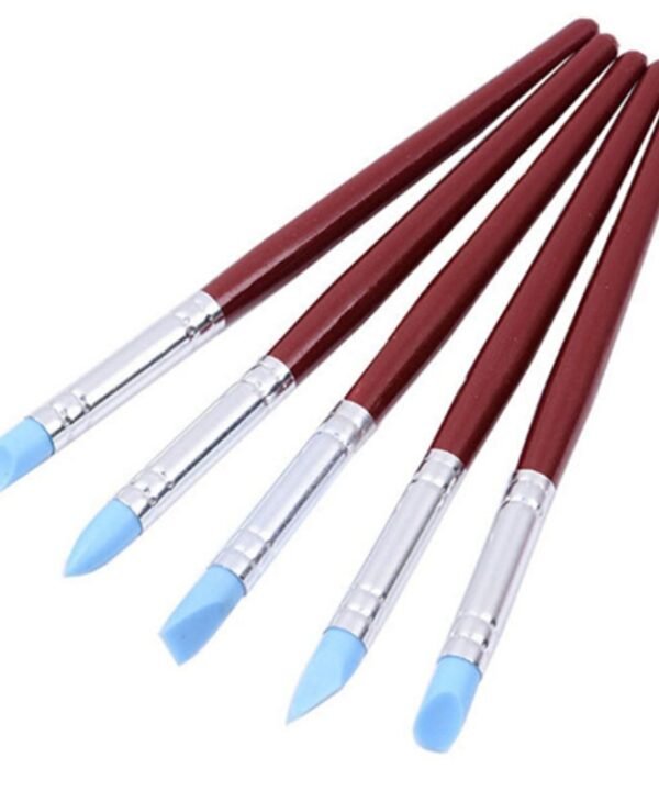 5 Pieces Flexible Rubber Tip Ceramic Clay Indentation Tool Clay Sculpting Shaper