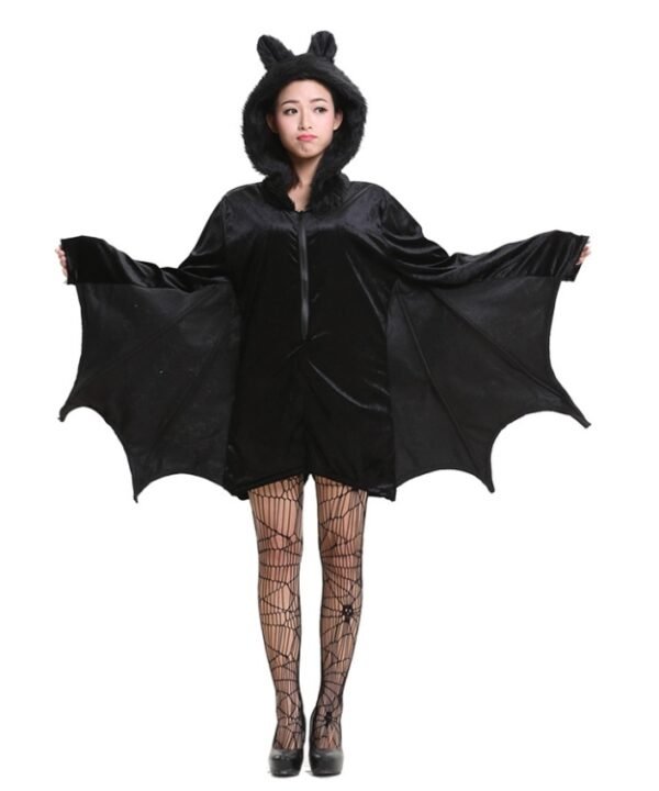 Halloween Costume Children and Women Bat Vampire Clothing Stage Performance Cosplay Clothing, Size:L, Bust: 94cm, Clothes Long: 73cm, Suggested Height:150-160cm