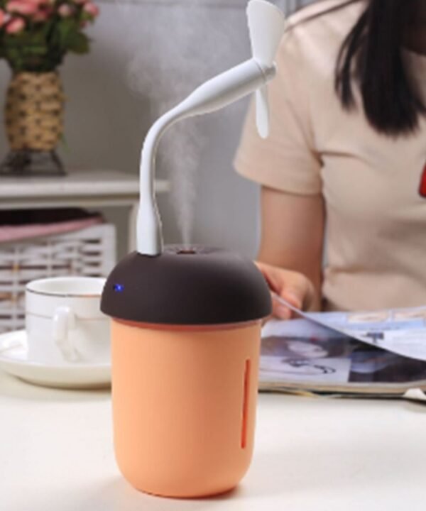 3 in 1 Multi-function USB Charge Mushroom Shape Electric Aroma Essential Ultrasonic Aromatherapy Cool Mist Humidifier with Extended USB Port