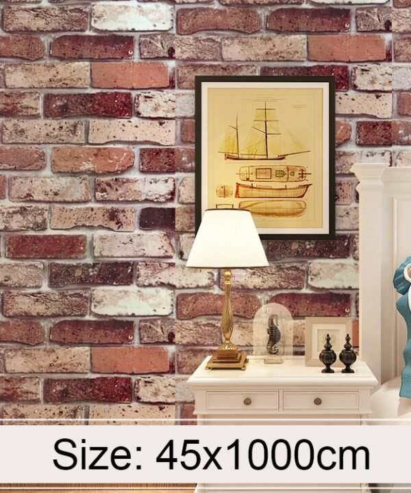 Cloud Brick Creative 3D Stone Brick Decoration Wallpaper Stickers Bedroom Living Room Wall Waterproof Wallpaper Roll, Size: 45 x 1000cm