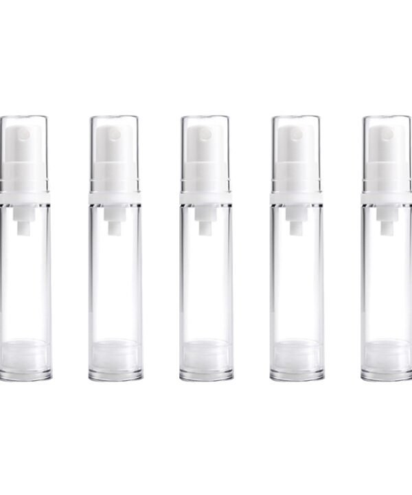 5 PCS Portable Airless Vacuum Pump Bottle Fine Mist Perfume Spray Bottle, 10ml