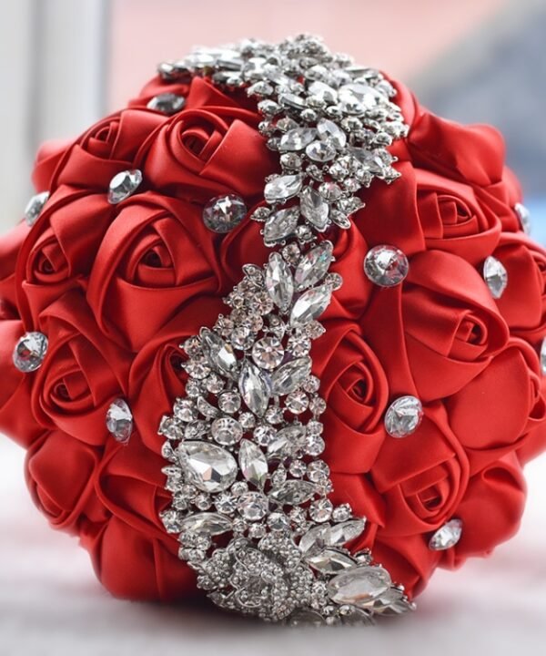 Wedding Holding Flowers Bridal Bouquet Accessories Bridesmaid Rhinestone Party Wedding Decoration Supplies, D445