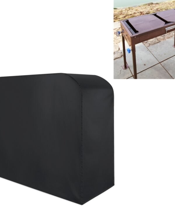 Anti-UV Waterproof Dust-proof 210D Oxford Cloth Folding BBQ Protective Cover Outdoor Gas Charcoal Electric Barbeque Grill Cover, Size: 190*71*117cm(Black)