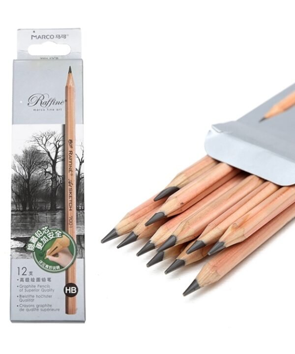12pcs Drawing Writing Sketch Wooden Pencil Pre-sharpened HB Art Graphite Pencils
