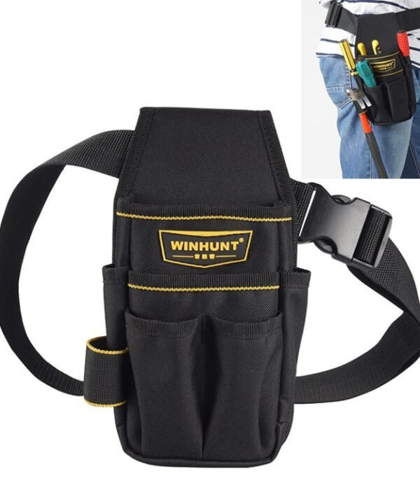 Professional Oxford Cloth Electrician Belt Pouch Convenient Tool Bag, WH008 Black