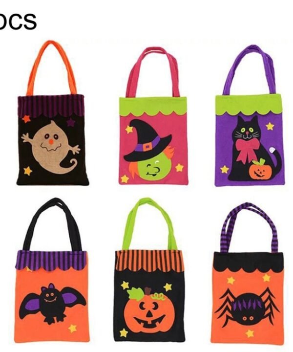 Halloween Decoration Creative Cartoon Candy Gift Square Tote for Children, Random Style Delivery