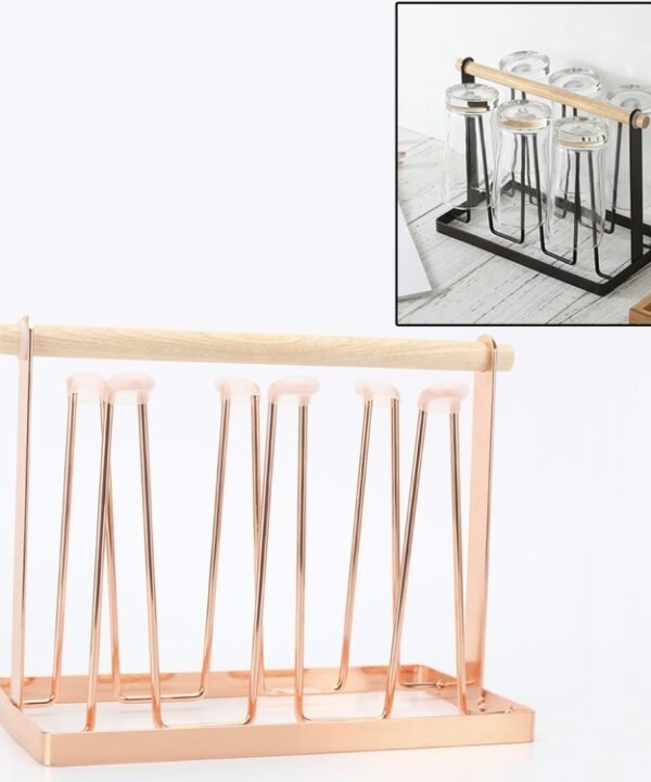 Iron Kitchen Cup Holder Drain Shelf