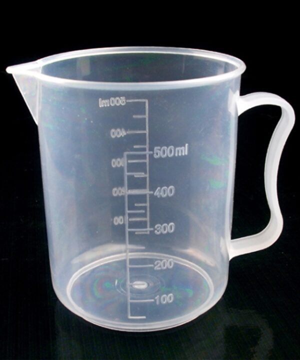 500ml Thin Section PP Plastic Flask Digital Measuring Cup Cylinder Scale Measure Glass Lab Laboratory Tools, 500ml Measuring Cup