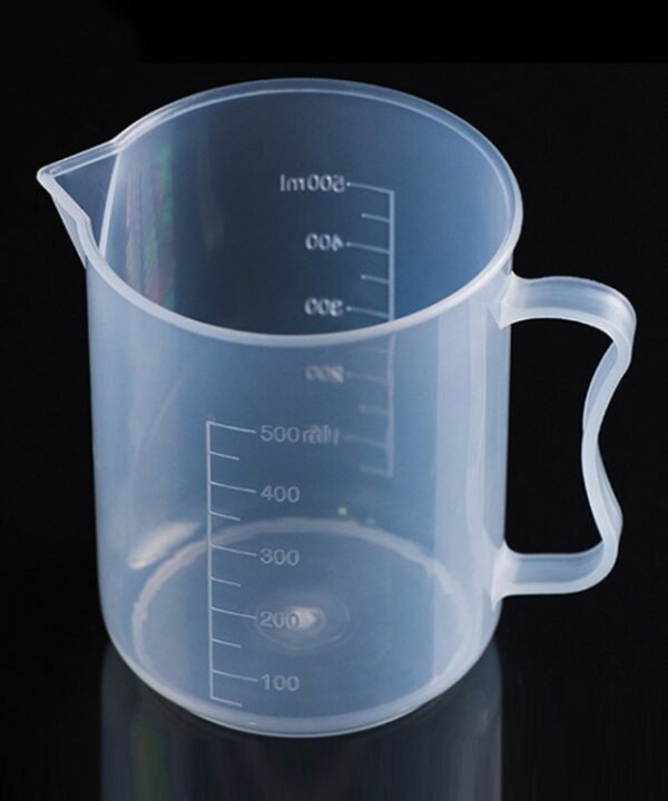 500ml PP Plastic Flask Digital Measuring Cup Cylinder Scale Measure Glass Lab Laboratory Tools, 500ml
