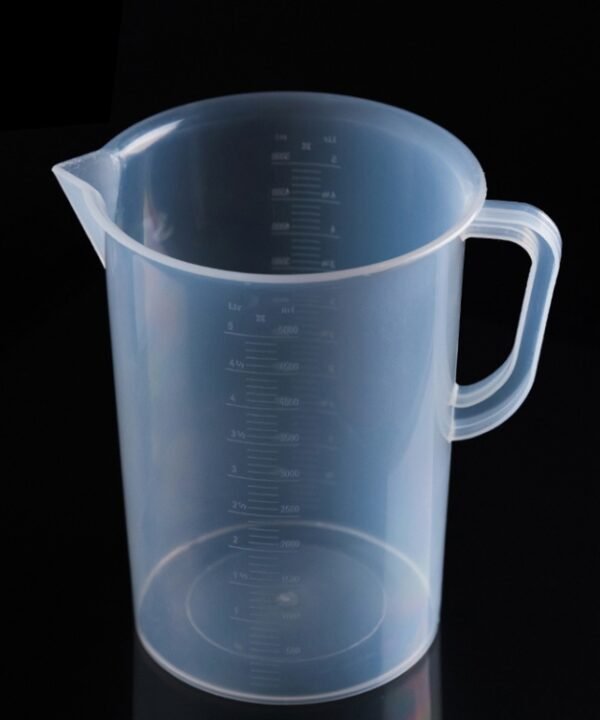5000ml Food Grade PP Plastic Flask Digital Measuring Cup Cylinder Scale Measure Glass Lab Laboratory Tools, 5000ml