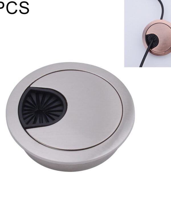 2 PCS Desk Computer Desktop Zinc Alloy Round Threading Box Hole Cover, Hole Diameter: 53mm  (Bright Gold), 53mm