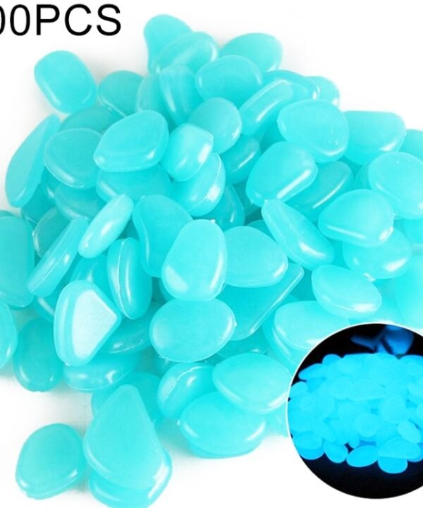 100 PCS Glow in The Dark Garden Pebbles for Walkways & Decoration and Plants Luminous Stones