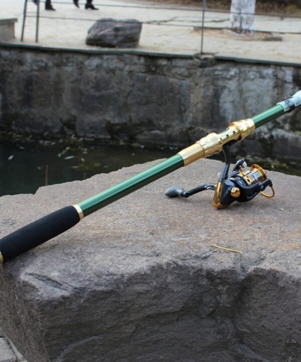 2.1m Carbon Pole  Travel Portable Fishing Pole,Random Color Delivery