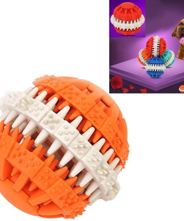 Dog Toy Balls for Pets Tooth Cleaning Chewing Toys Balls of Non-Toxic Soft Rubber , Small Size, Small Size (Orange), Small Size (Blue), Small Size (Red), Small Size (Baby Blue)