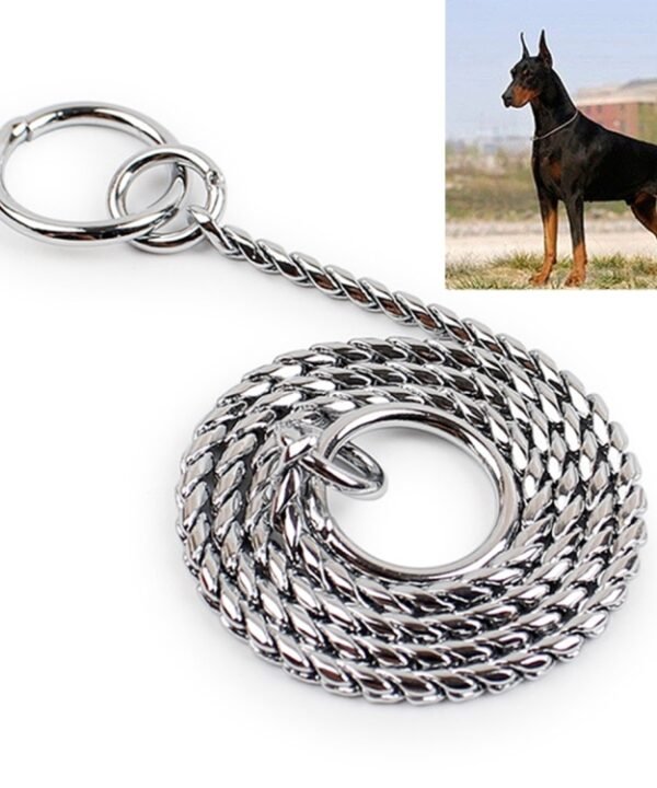 35cm Pet P Chain Pet Collars Pet Neck Strap Dog Neckband Snake Chain Dog Chain  Solid  Metal Chain Dog Collar