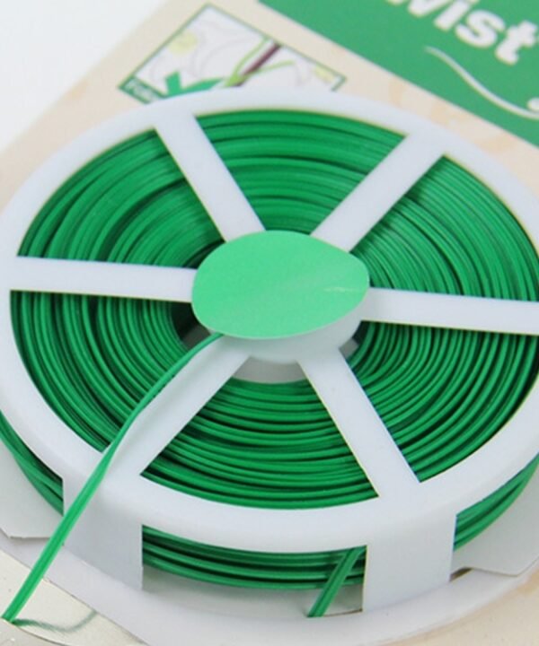 50m Gardening Accessories Tool Package Plastic Flower Wood Tie Line Twist Tie Reel Plant Tie-Line Spool with a Cutter
