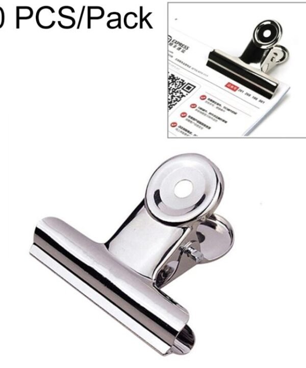 10pcs 50mm Silver Metal Stainless Steel Round Clip Notes Letter Paper Clip Office Bind Clip
