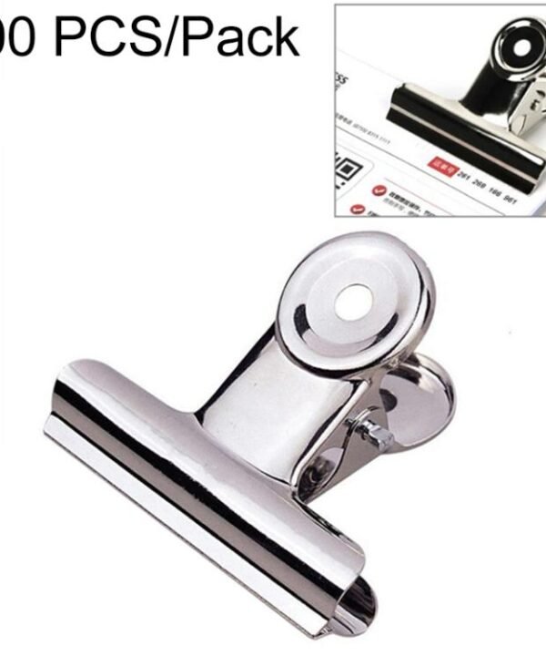 100PCS 22mm Silver Metal Stainless Steel Round Clip Notes Letter Paper Clip Office Bind Clip