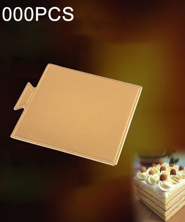 100 / Pack Small Square Cake Cardboard Pad Thick Rigid Golden Cake Mousse Cake Mat