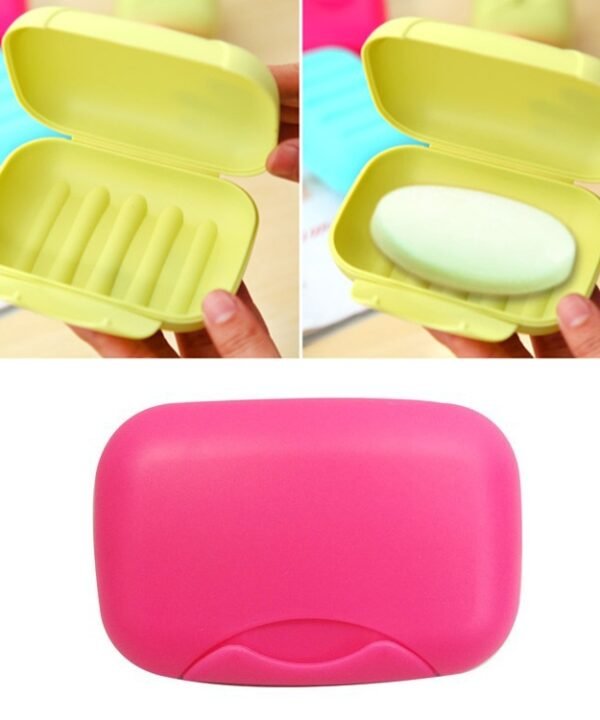 Home Travel Soap Box Lock Sealed Waterproof Leakproof Soap Holder Case with Cover Soap Dishes Container,Random Color Delivery,Large,Size:12x8x4cm
