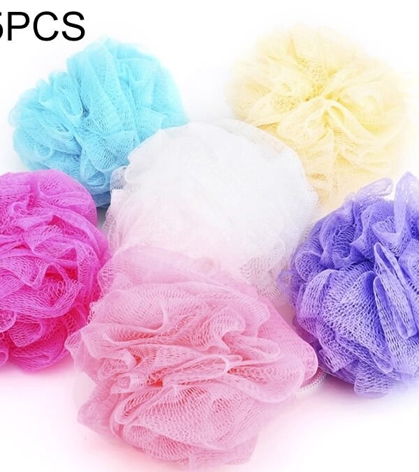 5 PCS Flower Bath Ball Bath Tubs Cool Ball Bath Towel Scrubber Body Cleaning Mesh Shower Wash Sponge,Random Color Delivery