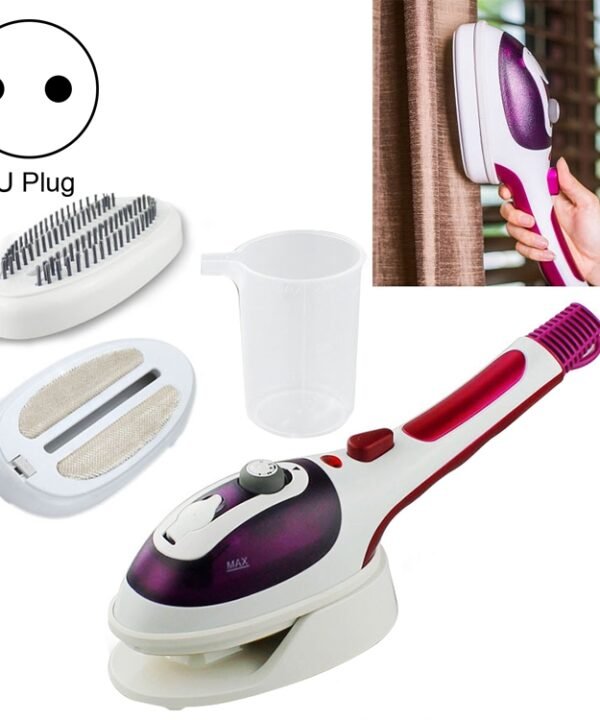 Multifunction Household Handheld Steamer Travel Portable Hand - Held Steam Hanging Hot Machine Ceramic Bottom with Flannelette Brush & Hair Brush & Measuring Cup,EU Plug, EU Plug Purple, EU Plug Blue