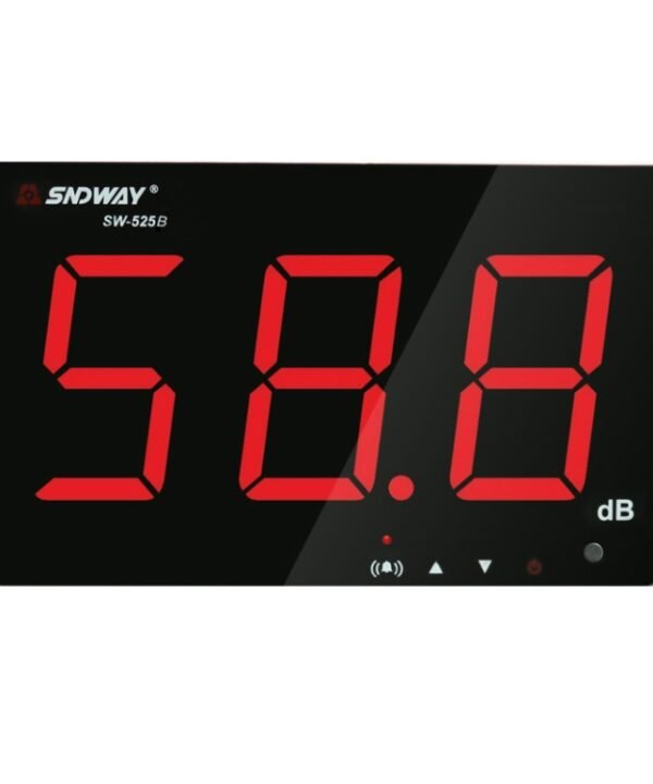SNDWAY SW525B Wall-mounted DB Sound Level Meter Noise Tester with USB Data Storage Transfer & USB Communication