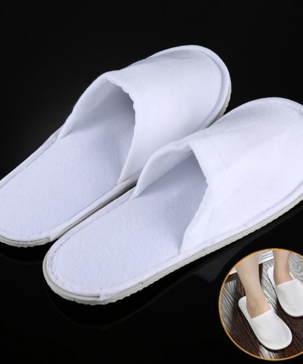 10 Pairs Hotel Supplies Portable Disposable Travel Slippers, Length: 26cm, Slippers