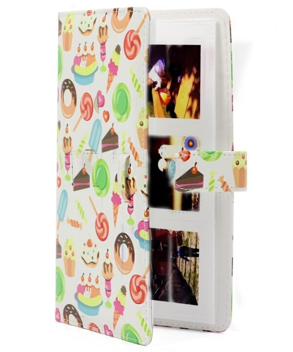 Dessert Pattern 3 inch DIY PU Mini Creativity Insert Type 32 Pages Exquisite Photo Album for Polaroid