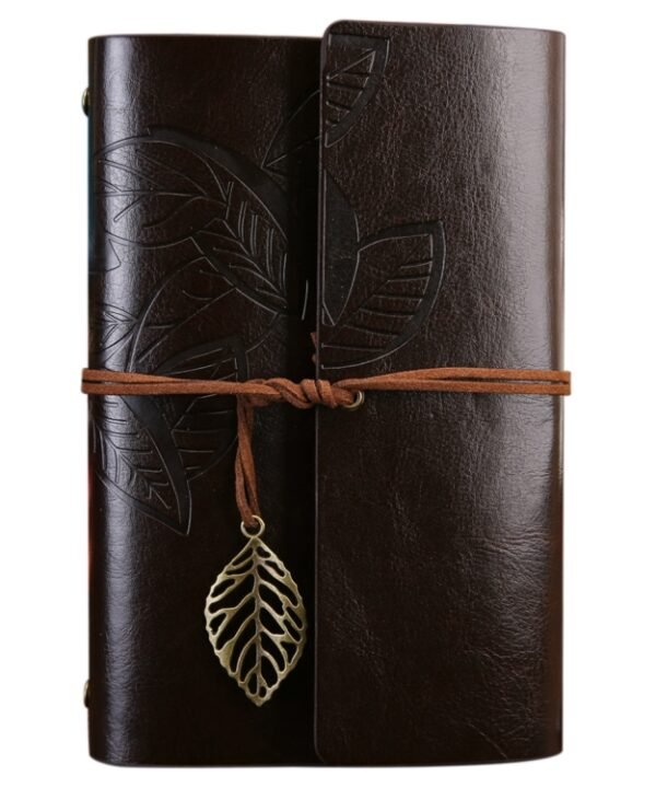 Creative Retro Autumn Leaves Pattern Loose-leaf Travel Diary Notebook, Size: S, S