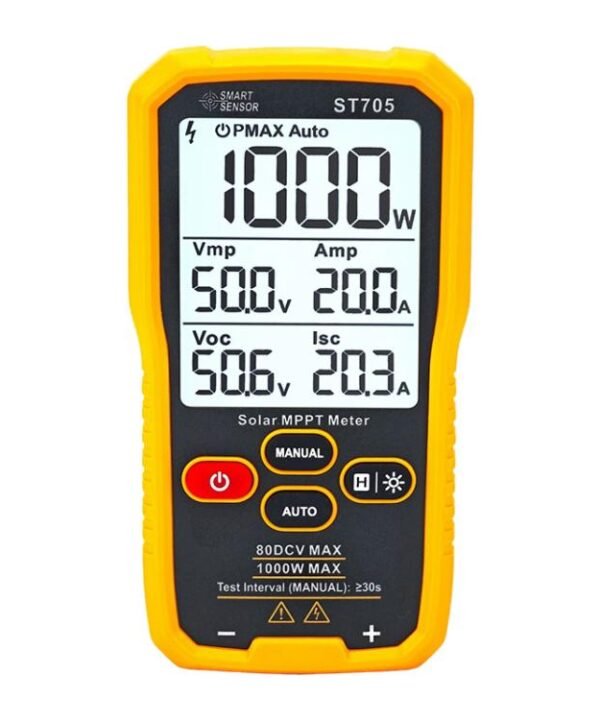SMART SENSOR ST705 1000W Solar Panel Tester Meter MPPT Photovoltaic Multimeter, ST705