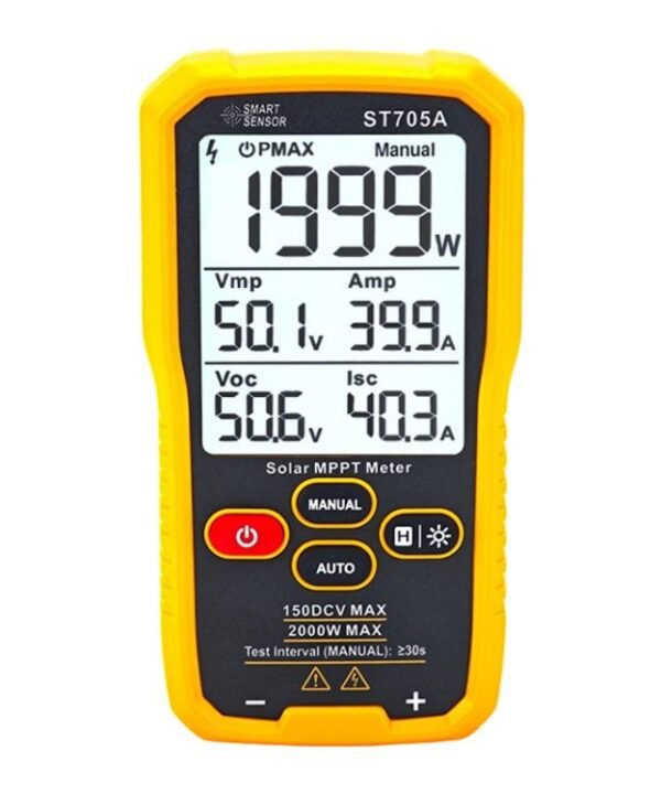 SMART SENSOR ST705A 2000W Solar Panel Tester Meter MPPT Photovoltaic Multimeter, ST705A