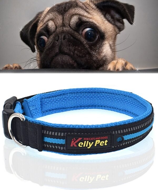 Pet Dogs Polyester Reflective Breathable Pets Collar Traction Lead Leash, Size: M, 2.5*42*47cm, Size: M, 2.5*42*47cm