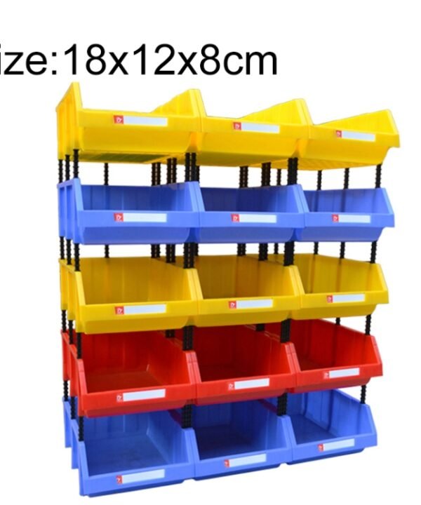 Thickened Oblique Plastic Box Combined Parts Box Material Box, Random Color Delivery, Size: 18cm X 12cm X 8cm