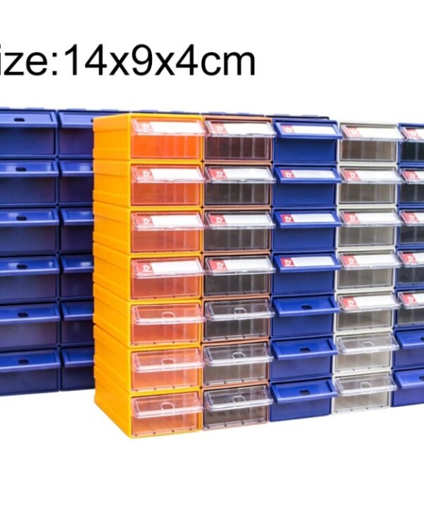 Thickened Combined Plastic Parts Cabinet Drawer Type Component Box Building Block Material Box Hardware Box, Random Color Delivery, Size: 14cm x 9cm x 4cm