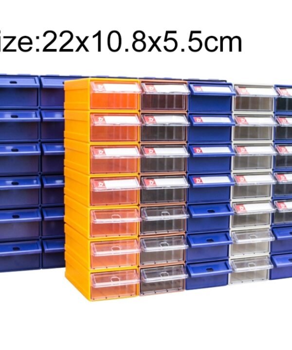 Thickened Combined Plastic Parts Cabinet Drawer Type Component Box Building Block Material Box Hardware Box, Random Color Delivery, Size: 22cm x 10.8cm x 5.5cm