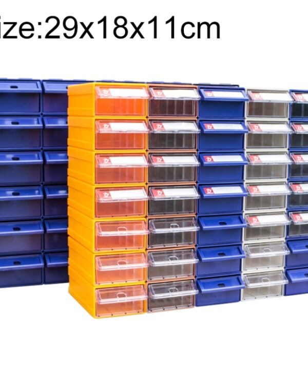 Thickened Combined Plastic Parts Cabinet Drawer Type Component Box Building Block Material Box Hardware Box, Random Color Delivery, Size: 29cm X 18cm X 11cm