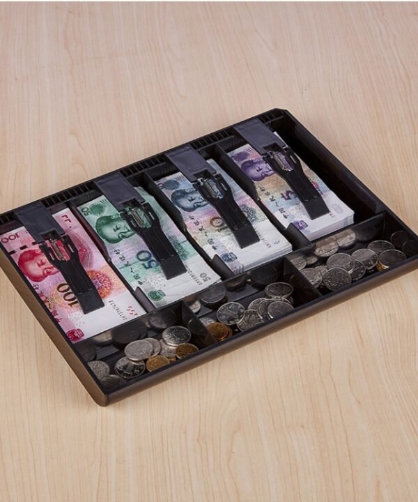 Durable Four-frame ABS Cash Coin Register Insert Tray Cashier Drawer Storage Cash Register Tray Box Classify Organizer, Four-frame (White), Four-frame (Black), Four-frame (Pink)