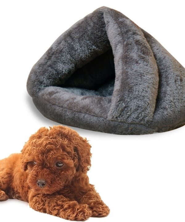 Triangular Cat Kennel Warm Thicken Mongolian Yurt Pet Dogs Cats House Size: M, 40×40×30cm, Size: M