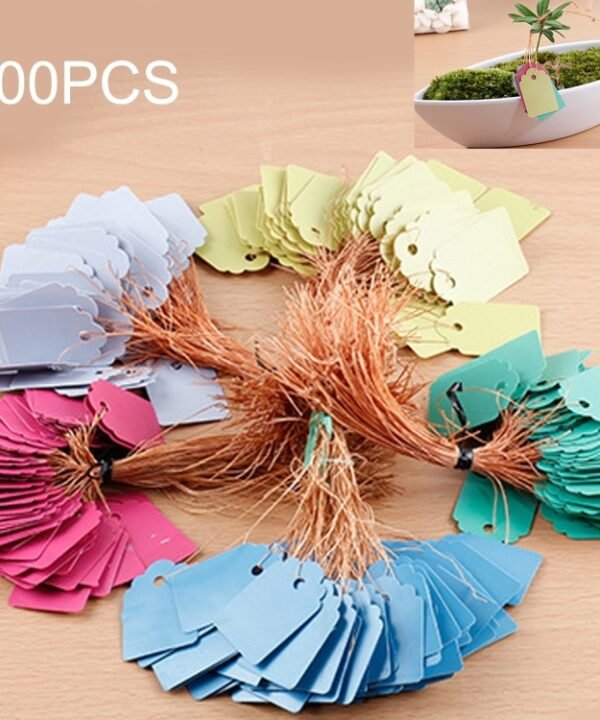 100 PCS Waterproof Durable and Reusable Plastic Nursery Garden Plant Label Flower Tag Mark Plant Tag Labels, Random Color Delivery