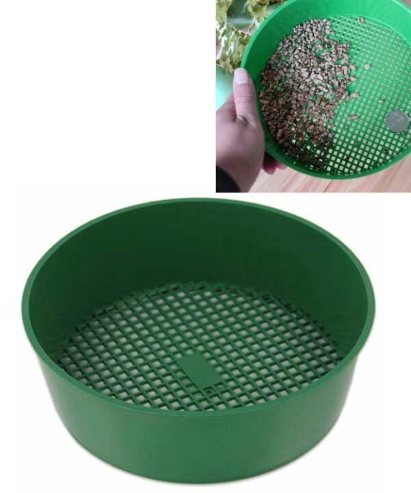 Plastic Mesh Sieve Soil Sieve PE Plastic Net Glasses of Gardening Tools Gardening Supplies, Sieve Diameter: 3 x 3.5mm