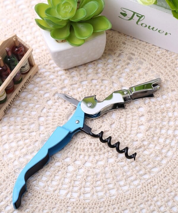 10pcs Multi-function Sea Horse Pattern Stainless Wine Bottle Opener, Can Opener Bottle Opener, Random Color Delivery