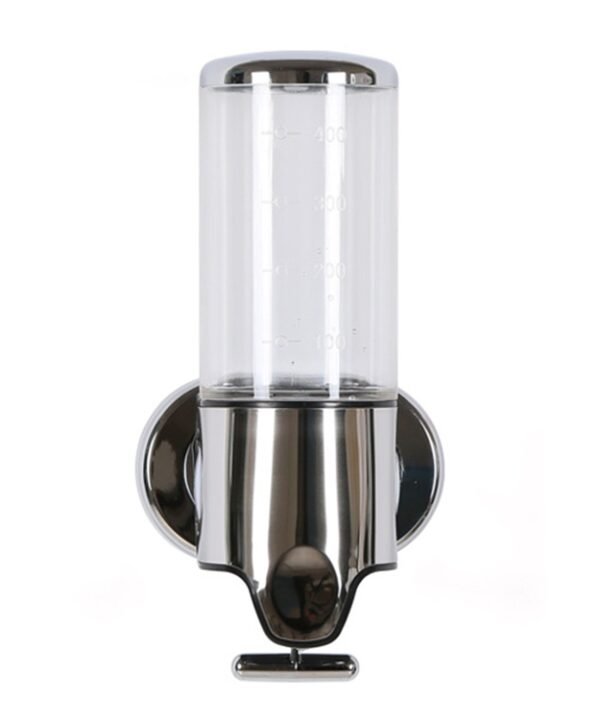 Hotel Shower Manual Dispenser Wall Mounted Washing Liquid Shampoo Soap Bottle, Capacity: 500ml, 500ml/Clear White