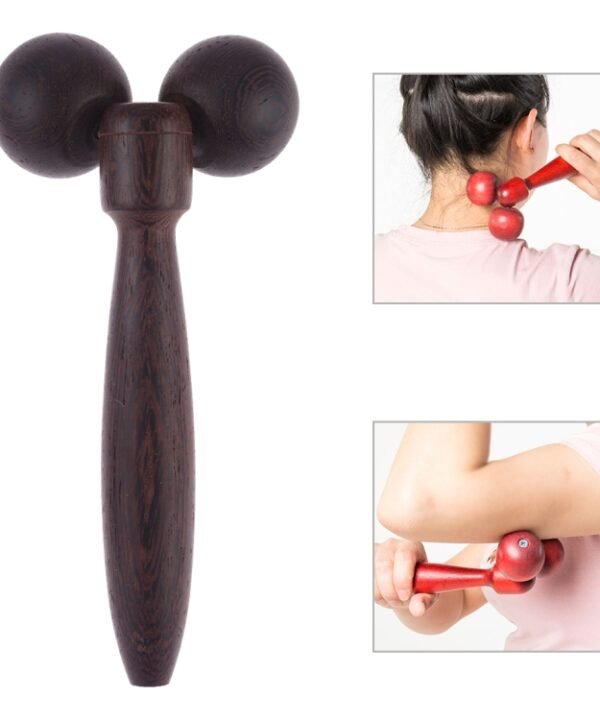 Wenge Solid Wood Manual Roller Massager