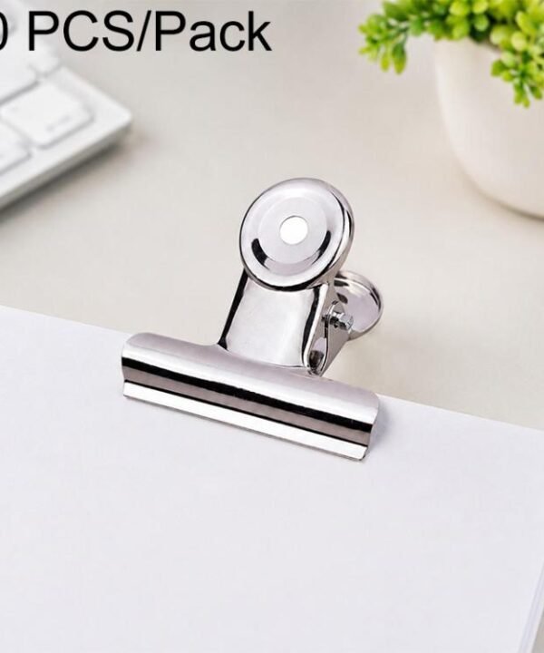 10pcs 63mm Silver Metal Stainless Steel Round Clip Notes Letter Paper Clip Office Bind Clip