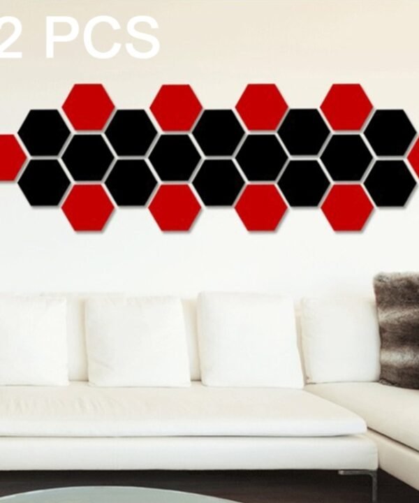 12 PCS 3D Hexagonal Mirror Wall Stickers Set, Size: 10*10cm, Size: 10*10cm (Black), Size: 10*10cm (Gold), Size: 10*10cm (Blue), Size: 10*10cm (Red), Size: 10*10cm (Silver)