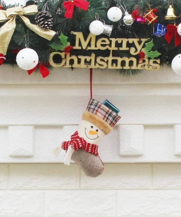 Hang Ornament Christmas Stockings Present Bags, Random Style Delivery