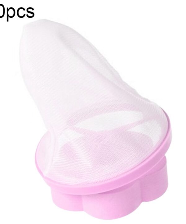 10pcs Plum-shaped Washing Machine Hair Removal Mesh Filter Bag Floating Style Washing Machine  Filtration Bag, Random Color Delivery