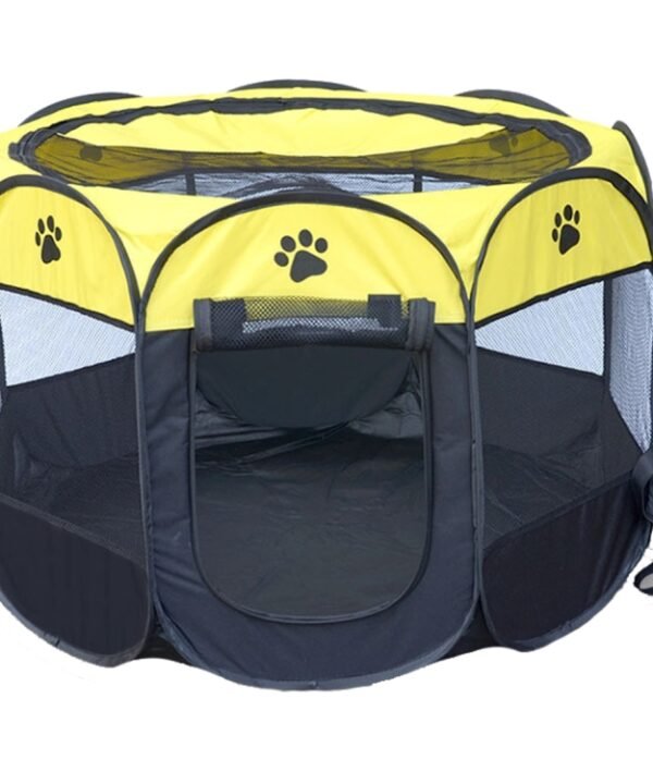 Fashion Oxford Cloth Waterproof Dog Tent Foldable Octagonal Outdoor Pet Fence, S, Size: 73 x 73 x 43cm, Size: S (Yellow), Size: S (Red), Size: S (Magenta), Size: S (Blue), Size: 73 x 73 x 43cm(Coffee)